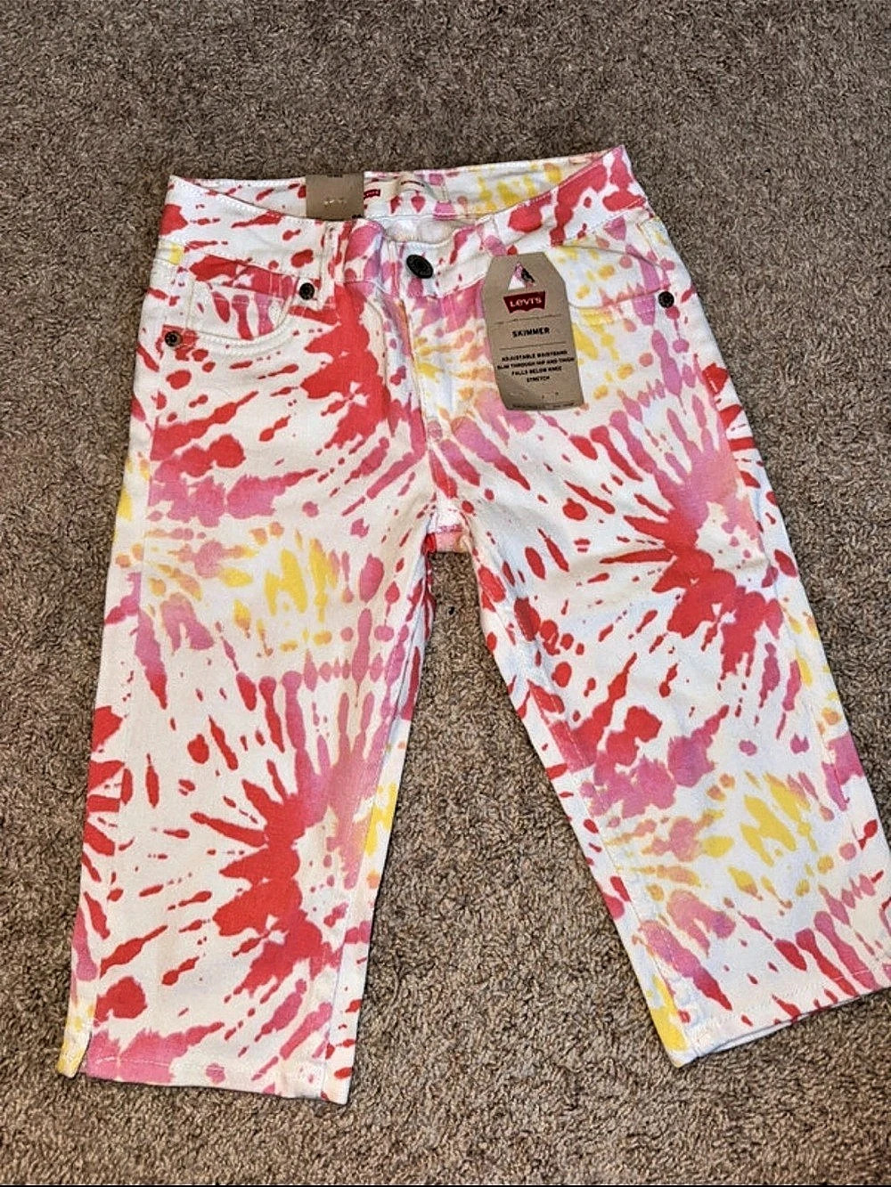 Levi's Skimmer Girls Tie-Dye Jeans Size 10 NWT